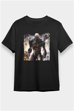 Quake Wars Siyah Unisex Tişört T-Shirt