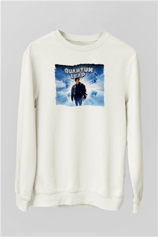 Quantum Leap Beyaz Unisex  Sweatshirt