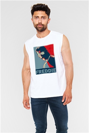 Queen Beyaz Unisex Kolsuz Tişört