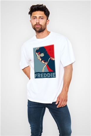 Queen Beyaz Unisex Oversize Tişört T-Shirt