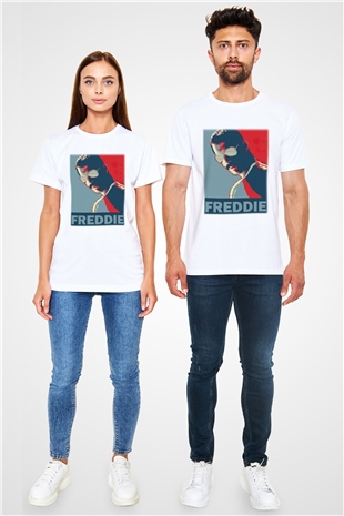 Queen Beyaz Unisex Tişört T-Shirt - TişörtFabrikası