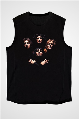 Queen Siyah Unisex Kolsuz Tişört