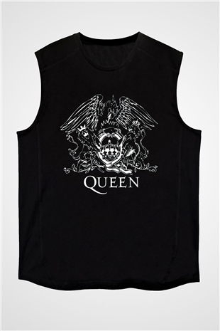 Queen Siyah Unisex Kolsuz Tişört