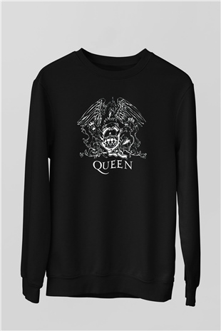 Queen Siyah Unisex Sweatshirt