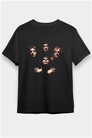 Queen Siyah Unisex Tişört T-Shirt - TişörtFabrikası