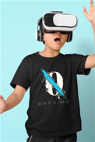 Queens of the Stone Age Baskılı Siyah Unisex Çocuk Tişört
