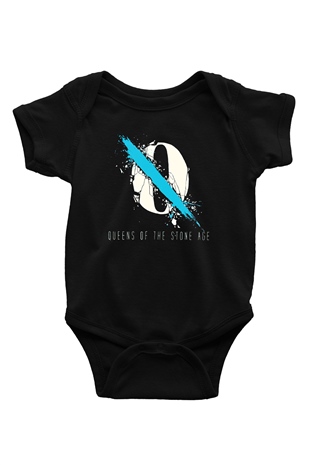 Queens of the Stone Age Baskılı Siyah Bebek Body - Zıbın