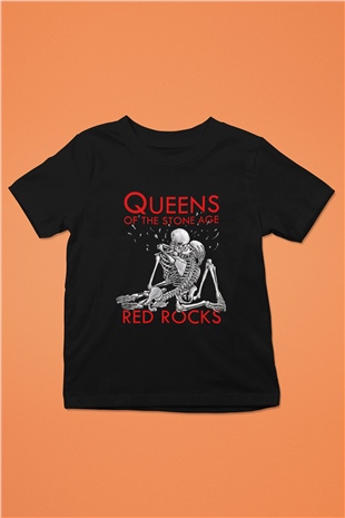 Queens of the Stone Age Baskılı Siyah Unisex Çocuk Tişört