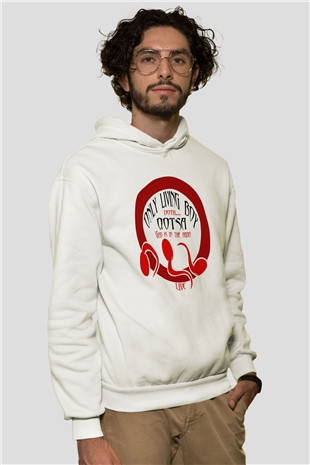 Queens of the Stone Age Beyaz Unisex Kapşonlu Sweatshirt