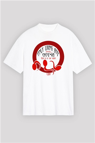 Queens of the Stone Age Beyaz Unisex Oversize Tişört T-Shirt