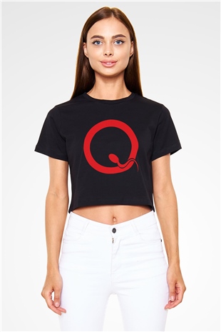 Queens of the Stone Age Siyah Crop Top Tişört