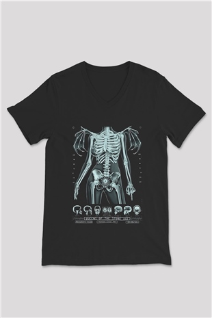 Queens of the Stone Age Siyah Unisex V Yaka Tişört T-Shirt