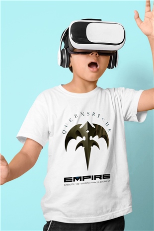 Queensryche Baskılı Beyaz Unisex Çocuk Tişört