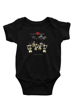 Queensryche Baskılı Siyah Bebek Body - Zıbın
