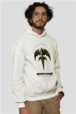 Queensryche Beyaz Unisex Kapşonlu Sweatshirt