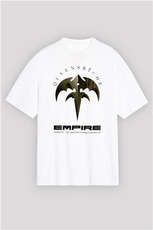 Queensryche Beyaz Unisex Oversize Tişört T-Shirt