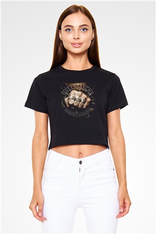 Queensryche Siyah  Crop Top Tişört