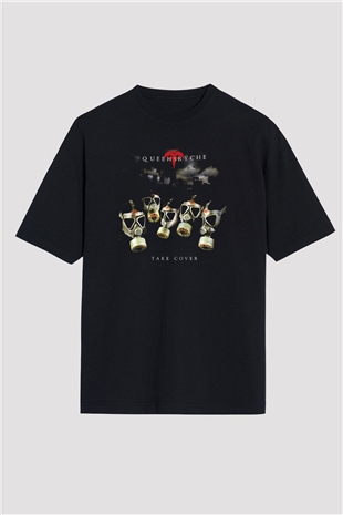 Queensryche Siyah Unisex Oversize Tişört T-Shirt