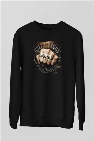 Queensryche Siyah Unisex Sweatshirt