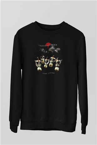 Queensryche Siyah Unisex Sweatshirt