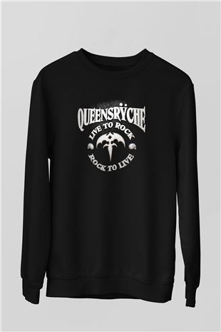 Queensryche Siyah Unisex Sweatshirt