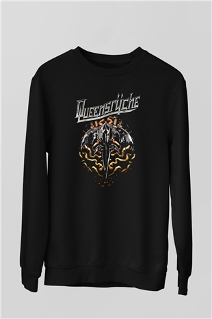 Queensryche Siyah Unisex Sweatshirt