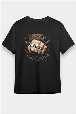 Queensryche Siyah Unisex Tişört T-Shirt - TişörtFabrikası