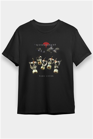 Queensryche Siyah Unisex Tişört T-Shirt - TişörtFabrikası
