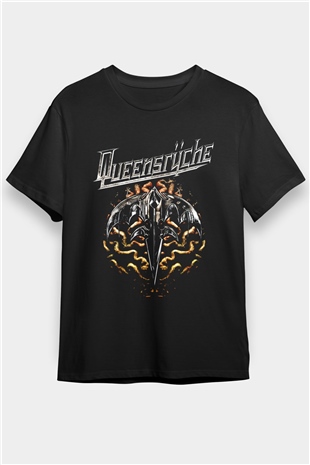 Queensryche Siyah Unisex Tişört T-Shirt - TişörtFabrikası