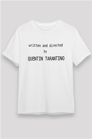 Quentin Tarantino Yazılı Beyaz Unisex Tişört T-Shirt - TişörtFabrikası