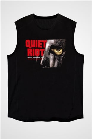 Quiet Riot Siyah Unisex Kolsuz Tişört
