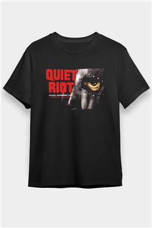 Quiet Riot Siyah Unisex Tişört T-Shirt - TişörtFabrikası