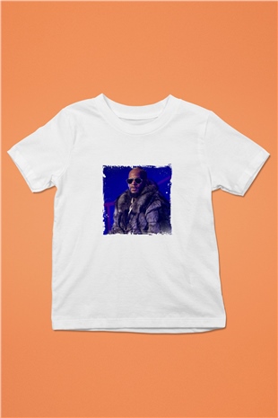 R. Kelly Baskılı Unisex Beyaz Çocuk Tişört