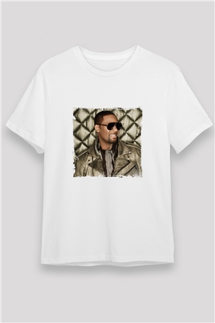 R. Kelly Baskılı Unisex Beyaz Tişört