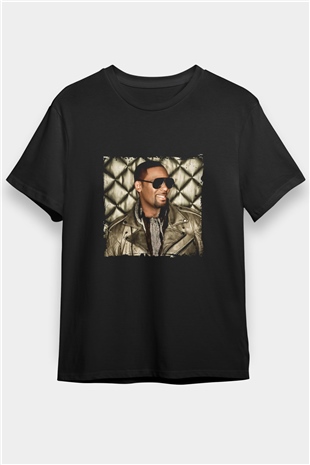 R. Kelly Baskılı Unisex Siyah Tişört