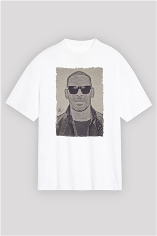 R.Kelly Beyaz Oversize Tişört Oversize T-shirt - TişörtFabrikası