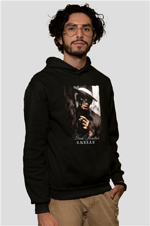 R.Kelly Siyah Unisex Kapüşonlu Sweatshirt