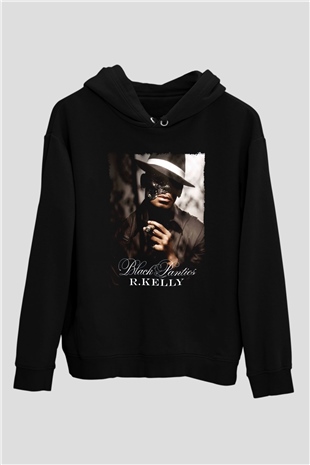 R.Kelly Siyah Unisex Kapüşonlu Sweatshirt