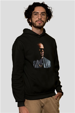 R.Kelly Siyah Unisex Kapüşonlu Sweatshirt