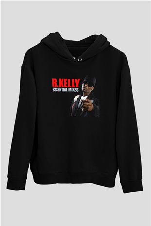 R.Kelly Siyah Unisex Kapüşonlu Sweatshirt