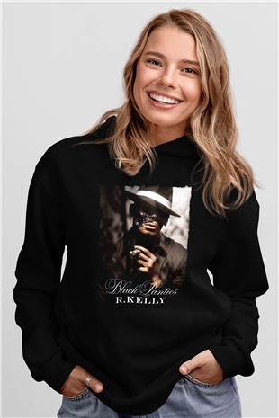 R.Kelly Siyah Unisex Kapüşonlu Sweatshirt