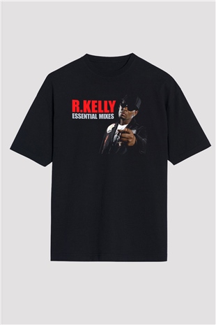 R.Kelly Siyah Oversize Tişört Oversize T-shirt - TişörtFabrikası