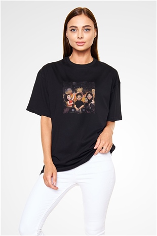 R3hab Baskılı Unisex Oversize Siyah Tişört
