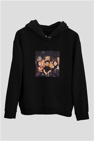 R3hab Baskılı Unisex Siyah Hoodie