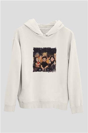 R3habBaskılı Beyaz Hoodie