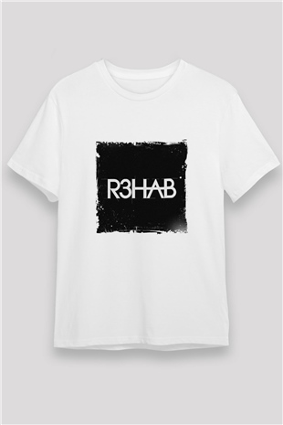 R3habBaskılı Beyaz Tişört