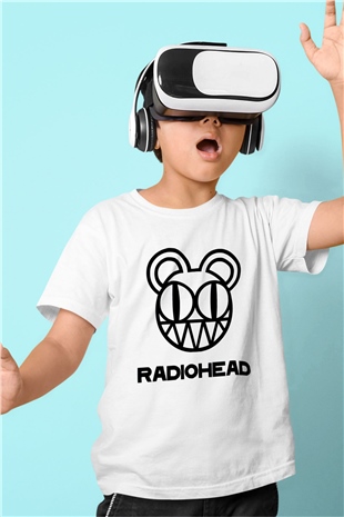 Radiohead Baskılı Beyaz Unisex Çocuk Tişört