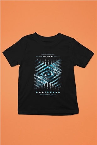 Radiohead Baskılı Siyah Unisex Çocuk Tişört