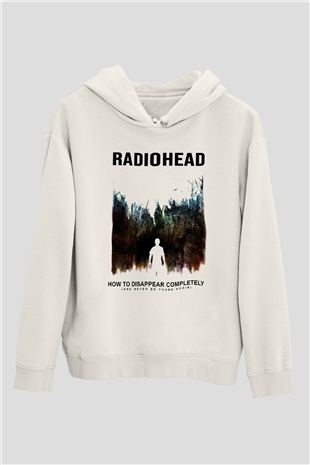 Radiohead Beyaz Unisex Kapşonlu Sweatshirt