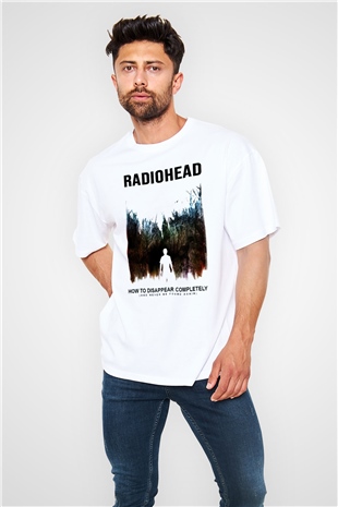 Radiohead Beyaz Unisex Oversize Tişört T-Shirt
